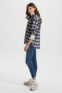 Kadın Naomi Ekose Gömlek - Lacivert