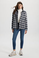 Kadın Naomi Ekose Gömlek - Lacivert