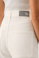 New Helen Beyaz Denim Şort-Beyaz