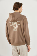 Erkek New Look Baskılı Sweatshirt - Vizon