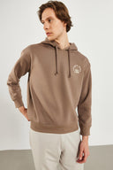 Erkek New Look Baskılı Sweatshirt - Vizon