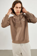 Erkek New Look Baskılı Sweatshirt - Vizon
