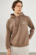 Erkek New Look Baskılı Sweatshirt - Vizon