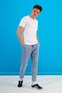 Erkek Nick V Yaka Slim Fit Basic Tişört - Beyaz