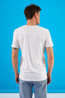 Erkek Nick V Yaka Slim Fit Basic Tişört - Beyaz