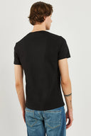 Erkek Nick V Yaka Slim Fit Basic Tişört - Siyah