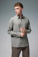 Erkek Nicolas Regular Fit Gabardin Gömlek - Haki