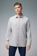 Erkek Nicolas Regular Fit Gabardin Gömlek - Gri