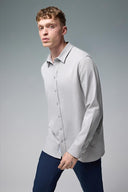 Erkek Nicolas Regular Fit Gabardin Gömlek - Gri