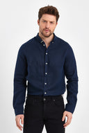 Erkek Nicolas Regular Fit Gömlek %100 Keten - Lacivert