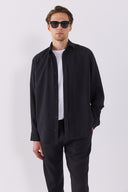 Erkek Nicolas Yumuşak Dokulu Regular Fit Gömlek (CUPRO) - Siyah