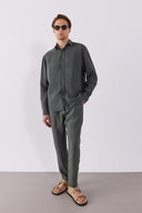 Erkek Nicolas Yumuşak Dokulu Regular Fit Gömlek (CUPRO) - Haki