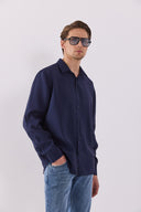 Erkek Nicolas Yumuşak Dokulu Regular Fit Gömlek (CUPRO) - Lacivert