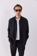 Erkek Nicolas Yumuşak Dokulu Regular Fit Gömlek (CUPRO) - Siyah