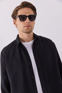 Erkek Nicolas Yumuşak Dokulu Regular Fit Gömlek (CUPRO) - Siyah