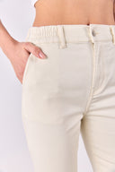 Kadın Norah Beli Lastikli Renkli Jean Pantolon - Kemik