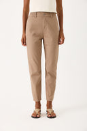 Kadın Norah Beli Lastikli Renkli Jean Pantolon - Taba