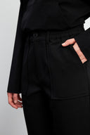 Kadın Norah Beli Lastikli Smart Gabardin Pantolon - Siyah