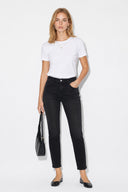 Kadın Norah Black Beli Lastikli Lyocell Jean Pantolon-Black