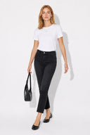 Kadın Norah Black Beli Lastikli Lyocell Jean Pantolon-Black