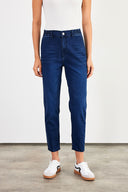 Kadın Norah Blue Black Beli Lastikli Jean Pantolon (TENCEL)™ - Blue Black