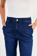 Kadın Norah Blue Black Beli Lastikli Jean Pantolon (TENCEL)™ - Blue Black