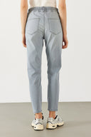 Kadın Norah Blue Grey Beli Lastikli Jean Pantolon - Blue Grey