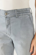 Kadın Norah Blue Grey Beli Lastikli Jean Pantolon - Blue Grey