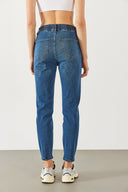 Kadın Norah Dark Blue Beli Lastikli Jean Pantolon (TENCEL)™ - Dark Blue