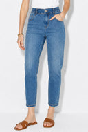 Norah Dark Blue Beli Lastikli Lyocell Jean Pantolon-Dark Blue