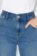 Norah Dark Blue Beli Lastikli Lyocell Jean Pantolon-Dark Blue