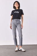 Kadın Norah Grey Beli Lastikli Jean Pantolon - Grey