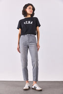 Kadın Norah Grey Beli Lastikli Jean Pantolon - Grey