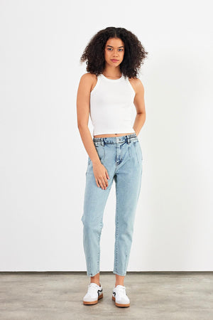 Kadın Norah Ice Blue Beli Lastikli Jean Pantolon - Ice Blue