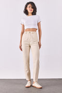 Kadın Norah Off White Beli Lastikli Jean Pantolon Lyocell (Tencel™) - Off White