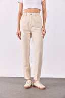 Kadın Norah Off White Beli Lastikli Jean Pantolon Lyocell (Tencel™) - Off White