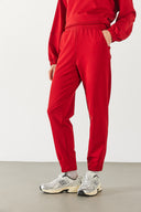 Kadın Norah Rahat Kesim Eşofman Altı - Kırmızı