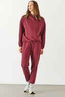 Kadın Norah Rahat Kesim Eşofman Altı - Mürdüm