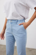 Kadın Norah Sky Blue Beli Lastikli Jean Pantolon - Sky Blue