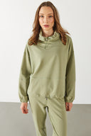 Kadın Norah Yakası Detaylı Regular Fit Sweatshirt - Ada Çayı