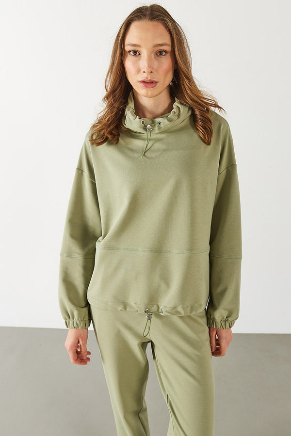 Norah Yakası Detaylı Regular Fit Sweatshirt - ADA ÇAYI
