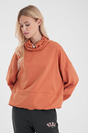 Kadın Norah Yakası Detaylı Regular Fit Sweatshirt - Karamel