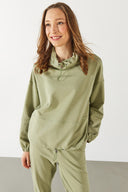 Kadın Norah Yakası Detaylı Regular Fit Sweatshirt - Ada Çayı