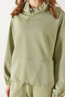 Kadın Norah Yakası Detaylı Regular Fit Sweatshirt - Ada Çayı
