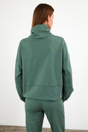 Kadın Norah Yakası Detaylı Regular Fit Sweatshirt - Göl Yeşili