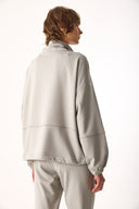 Kadın Norah Yakası Detaylı Regular Fit Sweatshirt - Gri