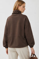 Norah Yakası Detaylı Regular Fit Sweatshirt-Kahverengi