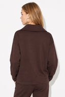 Norah Yakası Detaylı Regular Fit Sweatshirt-Kahverengi