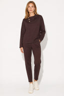 Norah Yakası Detaylı Regular Fit Sweatshirt-Kahverengi