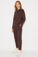 Norah Yakası Detaylı Regular Fit Sweatshirt-Kahverengi